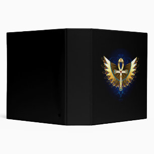 Gold Ankh with Wings Binder