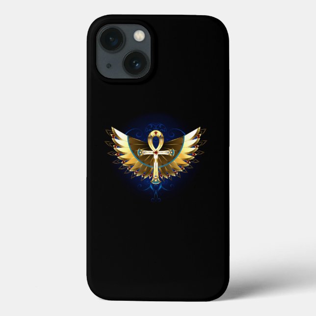 Gold Ankh with Wings Case-Mate iPhone Case (Back)
