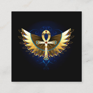 Gold Ankh with Wings Enclosure Card