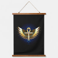 Gold Ankh with Wings