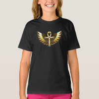 Gold Ankh with Wings