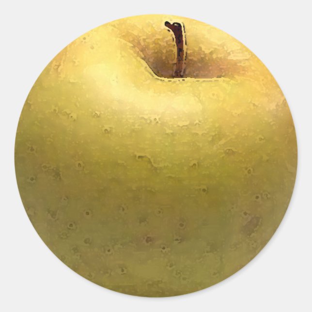 Gold Apple Watercolor - sticker (Front)