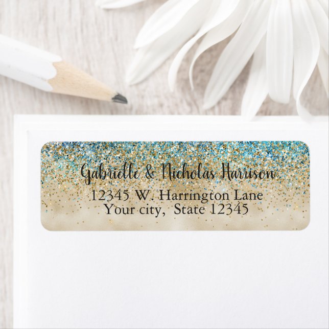 Gold Aqua Purple Parties scintillant Sparkle (En situation)