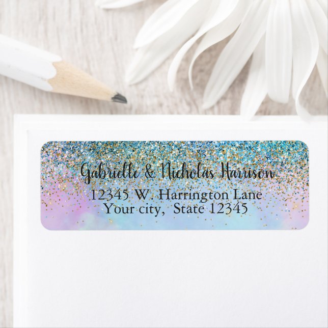 Gold Aqua Purple Parties scintillant Unicorn Spark (En situation)