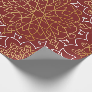 Gold Arabesque Islamic Wrapping Paper