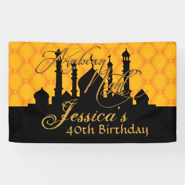 Gold, Arabian Nights Themed Banner (Horizontal)