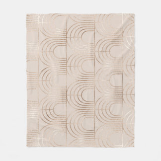 Gold Arch Tiles Art Deco. Fleece Blanket