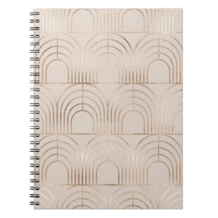 Gold Arch Tiles Art Deco. Notebook