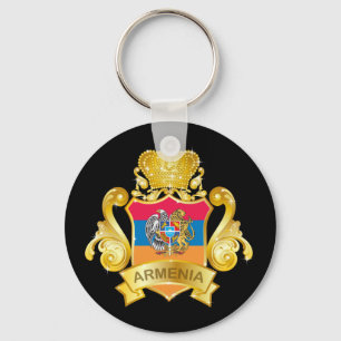 Gold Armenia Keychain