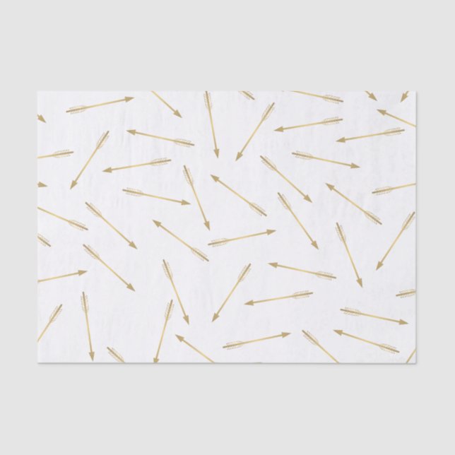 Gold Arrow Pattern Tissue Paper (Front)