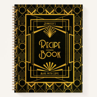 Gold Art Déco 1920s Style Recette Livre