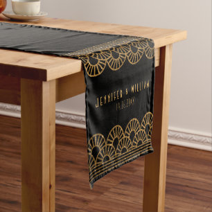Gold Art Deco Fan Gatsby Wedding Table Runner