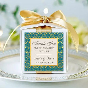 Gold Art Deco Floral Return Gift Favour