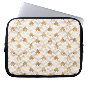Gold Art Deco Pattern Laptop Sleeve