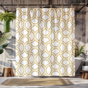 Gold Art Deco Pattern On White