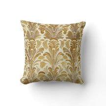 Gold Art Deco Pattern Pillow