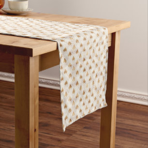 Gold Art Deco Pattern Short Table Runner