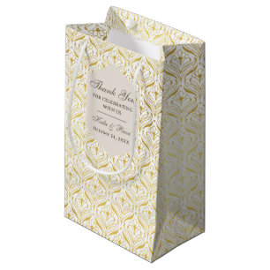 Gold Art Deco Wedding Return Gift Favour Gift Bag
