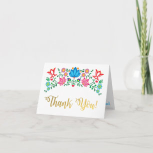 Gold Art Mexicaine Fiesta merci cartes de notes