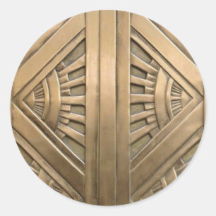 gold, art nouveau,art deco,vintage,chic,elegant classic round sticker