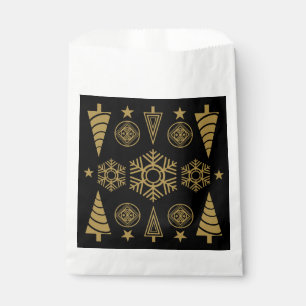 Gold Art Nouveau Christmas Decorative Favour Bag
