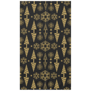 Gold Art Nouveau Christmas Decorative Tablecloth