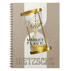 Gold Art Nouveau Introvert Philosophy quote Notebook
