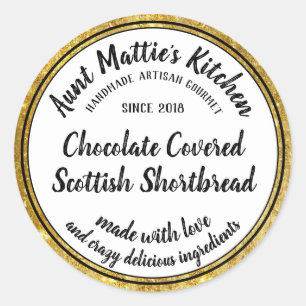 Gold Artisan Handmade Gourmet Food Label
