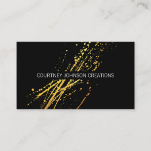 Gold Artistic Expressive Business Card