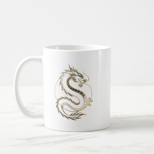 Gold Asia Dragon Mugs (Left)