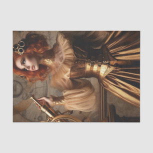 Gold Astronomer Steampunk Victorian Decoupage  Tissue Paper