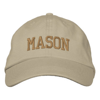 Gold Athletic Block Monogram Custom Name Embroidered Hat