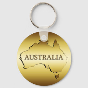 GOLD AUSTRALIA KEYCHAIN
