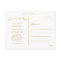 Gold Baby Birth Announcement Sip & See Postcard