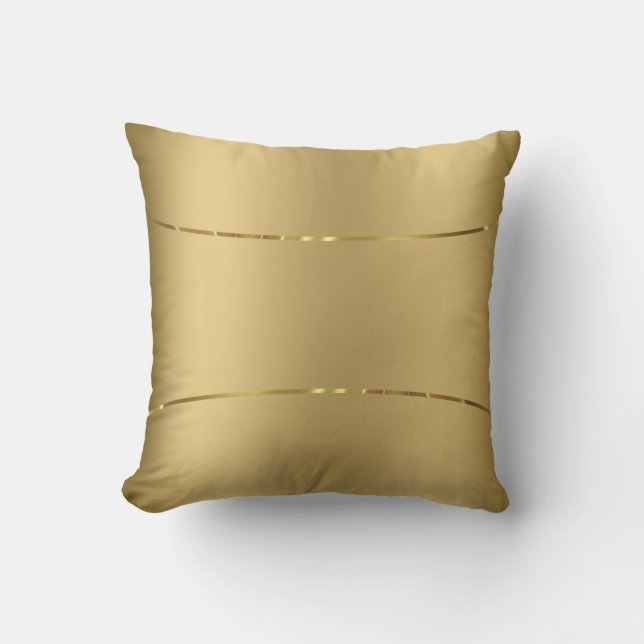 Gold background shiny gold accents throw pillow (Front)