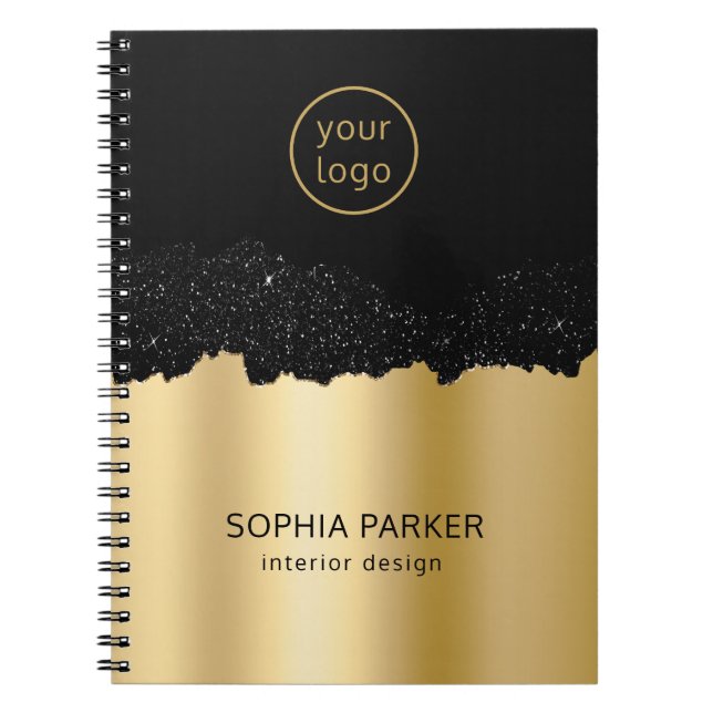 Gold Background White Spark Notebook (Front)