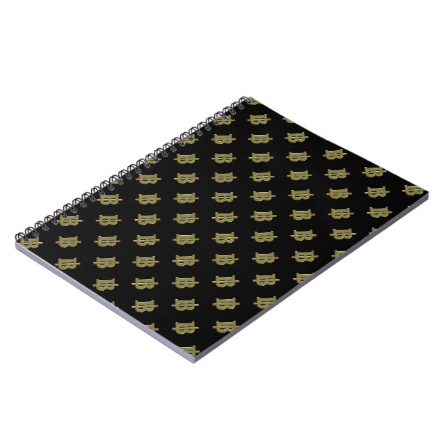 GOLD BAHT SIGN ฿ Thai Money Currency ฿ Notebook (Left Side)