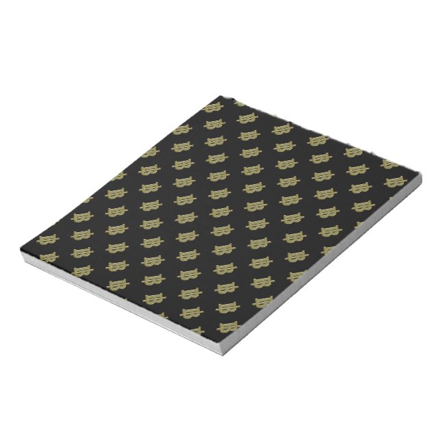GOLD BAHT SIGN ฿ Thai Money Currency ฿ Notepad (Rotated)