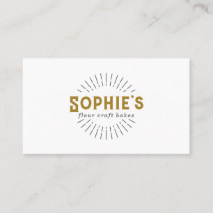Gold Baker Bakery Logo Business Card