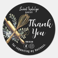 Gold Baking Utensils Thank You Black