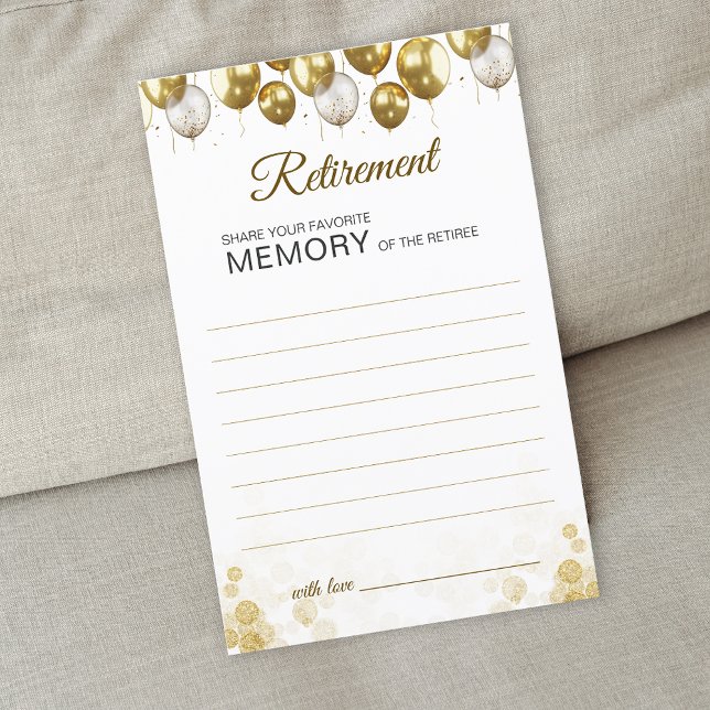 Gold Balloon Happy Retirement Partagez Une Carte M (Gold Balloon Happy Retirement Share A Memory Card)