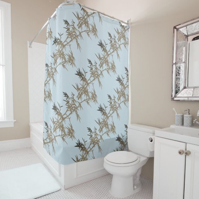 Gold Bamboo on Baby Blue (In Situ)