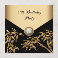 Gold Bamboo Pearl Asian 40th Birthday Party