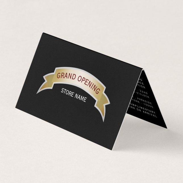 Gold Banner Grand Opening Ceremony Photo/Map Card (Front)