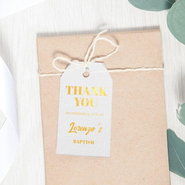 Gold Baptism  Gift Tags (Creator Uploaded)