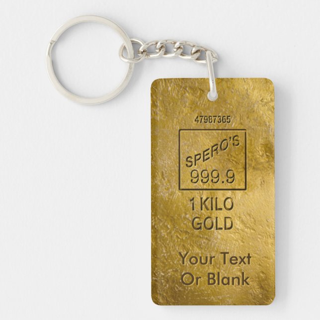 Gold Bar Keychain (Front)