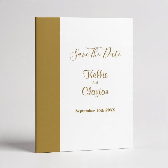 Gold Bar Minimalist Modern Invitation (Creator Uploaded)