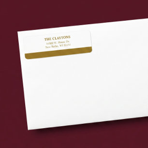 Gold Bar Minimalist Modern Reurn Address