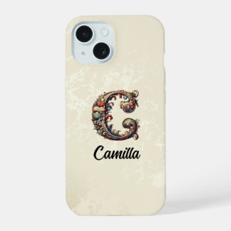 Gold Baroque Monogram Elegant Phone Case
