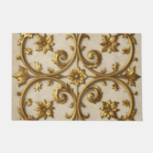 Gold Baroque Ornate Filigree Doormat